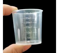 30ml/1oz Plastic Liquid Measuring Cups - Mini Clear Kitchen Medicine Cups Transparent Labs Graduated Beakers Baking Cooking Home Lab Measure Tool - 10PCS