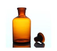 30ml 60ml 125ml 250ml 500ml 1000ml 2500ml Brown Glass Narrow Mouth Bottle With Stooper Lab Chemistry Glassware(250ml)