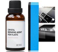 30ml Back to Black Trim Restorer with Sponge - Car Plastic Restorer Black, Back to Bla/ck Plastic Restorers for Car, Crystal Coating Plastics Restoration - Plastics Renovator, Prevents Drying Aging