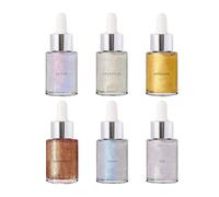 30ml Body Shimmer Oil - Liquid Illuminator Body Highlighter With 6 Colors, Long Lasting Glitter Makeup Oil For Radiant Skin Liquid Illuminator Body Highlighter - Shimmer Oil In 6 Colors, 30ml Long Las