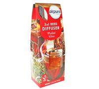 30ml Christmas Reed Diffusers for home or gift - Air Fresheners for Home - Long Lasting Home Fragrance - Room Diffuser Sticks with Coloured Fragrance Oil (Mulled Wine 7581)