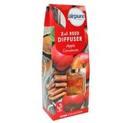 30ml Christmas Reed Diffusers for home or gift - Air Fresheners for Home - Long Lasting Home Fragrance - Room Diffuser Sticks with Coloured Fragrance Oil (Apple Cinnamon 7598)