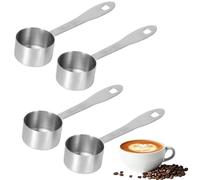 30ml Coffee Scoop, 4Pcs Stainless Steel Coffee Measuring Scoops Coffee Spoon Measuring Cup Long Handle Tablespoon with Scales for Tea Sugar Spice