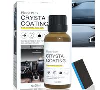 30ML Crystal Coating Plastic Restoration,Car Plastic Restorer with Sponge,Plas/tic Trim Restorer Dashboard Cleaner,Automotive Interior Cleaner Cars,30ML Car Pl/astic Res/torer Black with Spo/nge(1PCS)
