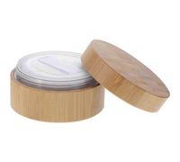 30ml Empty Powder Box, Wooden Cosmetic Powder Case, Makeup Sponge Holder with Lids and Puff
