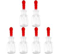 30ml Glass Dropper Reagent Bottles: 6pcs Small Empty Pipette Ear Reusable Dropper Bottles with Glass Pipett for Lab Use Essential Oils Chemical