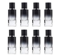 30ML Glass Perfume Bottles Empty Gradient Black Spray Perfume Bottles with Black Screw Lid Refillable Portable Empty Square Perfume Atomizer Vials Refillable Cosmetic Containers for Perfume Essential,