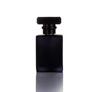 30ML Glass Refillable Perfume Bottle, Portable Square Cologne Empty Atomizer Bottle for Travel (Black)