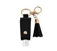 30Ml Hand Holder Portable Empty Leakproof Travel Bottle With PU Leather Keychain Holder For Car