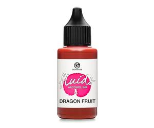 30ml Octopus Fluids Alcohol Ink Dragon Fruit for Fluid Art and Resin, red