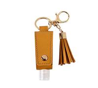 30ml Portable Empty Leakproof Travel Bottle For Hand With Tassels Leather Keychain Holder Carriers