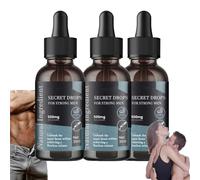 30ml Secret Drops for Strong Men, Secret Happy Drops for Men, Pleasurepeak Oral Drops, Enhancing Sensitivity and Pleasure Boost Energy Levels (3Pcs)