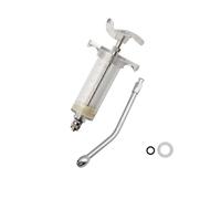 30ML Syringe with Drench Nozzle, Adjustable Dosage Detachable Drench Livestock Birds Feeding Syringe Gun for Cats Dogs Kitten Puppy Bunny Small Animals Newborn Pet Feeder Nursing Supplies (XM-30ML)