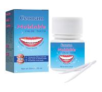 30ml Tooth Repair Kit - Teeth Replacement with Moldable Heat Fit Beads for Temporary Restoration of Missing or Broken Teeth and Dentures, Including Clear Instructions and Plastic Clip