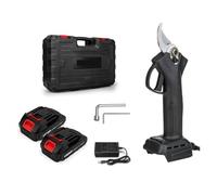 30mm 4 Gear Brushless Cordless Electric Pruner Shears Efficient Fruit Tree Bonsai Pruning Branches Cutter for 18V Battery Accurate Measurement(Full Set B-01)