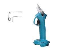 30mm 4 Gear Brushless Cordless Electric Pruner Shears Efficient Fruit Tree Bonsai Pruning Branches Cutter for 18V Battery Accurate Measurement(No Battery Blue)