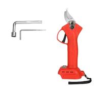 30mm 4 Gear Brushless Cordless Electric Pruner Shears Efficient Fruit Tree Bonsai Pruning Branches Cutter for 18V Battery Accurate Measurement(No Battery Red)
