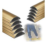 30mm 40mm 50mm Width Cable Protector Floor Hardwood, Large Capacity Floor Cables Cover For Shopping Mall, Aluminum Alloy Cable Trunking Decorative(A- 10 PC,L W H 120CM x 50MM x 14MM)