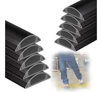 30mm 40mm 50mm Width Cable Protector Floor Hardwood, Large Capacity Floor Cables Cover For Shopping Mall, Aluminum Alloy Cable Trunking Decorative(B- 10 PC,L W H 120CM x 50MM x 14MM)