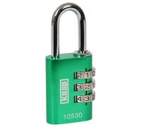 30mm Aluminium 3-Digit Combination Padlock, Green - K10530GRED