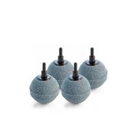 30mm Ball Pond Aeration Airstone for Pond & Aquarium Value 4 Pack, Fine Bubbles, Promotes Aeration Air Stones for Ponds, Freshwater, Saltwater/Reef/Marine Fish Tanks Aquaponic and Hydroponic Use