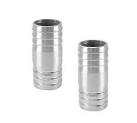30mm Barb Hose Fittings, 2-Way Straight Coupler Air Hose Connectors Stainless Steel Quick Adapter for Air Pipe, Fuel Line, Water Pipe (Pack of 2)