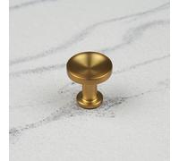 30mm Brushed Brass Gold Modern Grooved Cabinet Knob Handle Pull Cupboard Door Drawer Pulls Wardrobe Furniture Replacement Upcycle