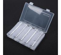 30mm Clear Round Coin Storage Containers 100 Pack with Dedicated Large Box for Coins, Game Tokens, Watch Parts, and Tools