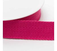 30mm Cotton Webbing 1.5mm 920D, 003 Fuchsia Cerise Pink, 4 Metres