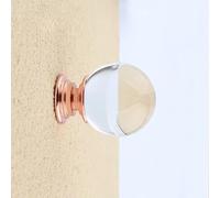 30mm Crystal Transparent Light Ball Bubble Frosted Rose Gold Handle Drawer Cabinet Wardrobe Door Small Handle Single Hole(Photosphere)