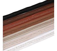 30mm Faux Leather PU Decorative Ribbon Tape for Edging & Borders. Stylish Trimming with Textured Herringbone Weave Crochet Design, for Upholstery,Making Jewellery & Accessories. Neotrims