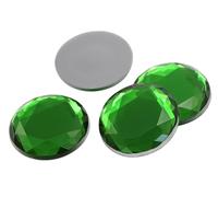 30mm Green Peridot H120 Flat Back Acrylic Rhinestones Cosplay Plastic Gems Embelishments Jewelry Making Crafts Scrapbooking Costume Jewels - 6 Pieces