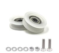 30mm Greenhouse Door Wheels, Sliding Greenhouse Door Roller Wheel Kit, Replacement Glass Roller Kits Include 2 Pieces Wheels, 2 Pieces M6*22 Screws and 4 Pieces 6mm Spacers