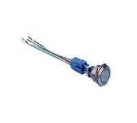 30mm IP67 illuminated ring LED wiring switch large 30mm mounting button switch IDGTTLDF(12V Yellow LED)