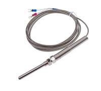 30mm K Type Thermocouple Stainless Steel Probe 0~400℃ Temperature Sensor 1/2/3/4/5m Cable 1Pcs(Line length 5m)