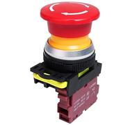 30mm LA36M Emergency Stop Push Button Switch Latching 220v 12v 24v(Without Light,ACDC24v)