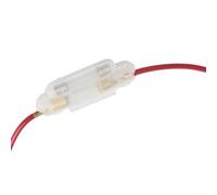 30mm Motorcycle Fuse Holder Box with 230mm Wire, Double Wire Fuse Box for Car Truck Scooter, Plastic + Metal Power Insurance Terminal