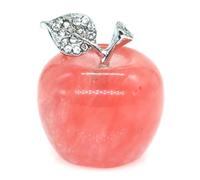 30mm Natural Clear Quartz Apple Figurine - Reiki Healing Crystal, Energy Stone, Desk Decor Gift