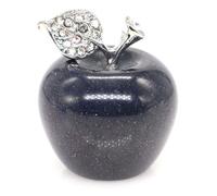 30mm Natural Clear Quartz Apple Figurine - Reiki Healing Crystal, Energy Stone, Desk Decor Gift