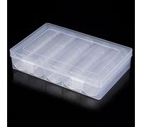 30mm Plastic Coin Case with Secure Closure for Collectors | Scratch Protection, Crescent Opening Design, Collection Sorting, Commemorative Coins, Bulk Set Value
