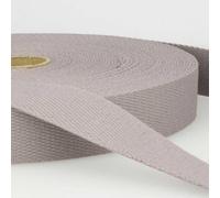 30mm Pure Cotton Webbing 2mm 248D, 033 Middle Grey, 4 Metres