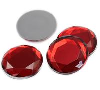 30mm Red Ruby H103 Flat Back Acrylic Rhinestones Cosplay Plastic Gems Embelishments Jewelry Making Crafts Scrapbooking Costume Jewels - 6 Pieces