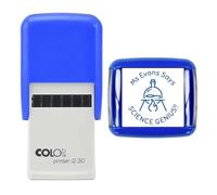 30mm Round Self-Inking Rubber Stamp - Perfect for Teachers, School, and Education Use - Personalised and Custom Made Design (Science)