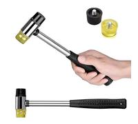 30mm Rubber Mallet Double-Sided Soft Hammer, Non Slip Grip Dual Mini Rubber and Nylon Head Face for Repair Leather Jewelry Handicrafts Home Improvement