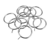 Silver Curtain Pole Rings 30mm Strong Metal Curtain Hanging Rings with Sliding Eyelet Rings Hanging Rings Curtain Eyelet Rings Pack of 12