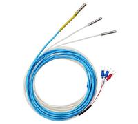 30mm Small Probe Thermocouple Vane Type K J PT100 0-600℃ 0.5/1/2/3.0M Braided Shielded Wire Sensor For Temperature Controller 1Pcs(PT100 Type 1m)