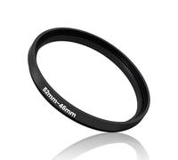30mm to 25mm Step Down Ring Adapter, Metal Lens Filter Adapter Ring Connector Fits 30mm Lens to 25mm UV/ND/CPL Filters & Hoods Black Surface Stepping Rings for DSLR & Mirrorless Cameras (52-46mm)