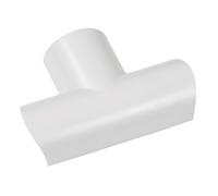 30mm x 15mm White Clip Over 2 Way T Splitter Trunking Adapter Wall Conduit AV TV