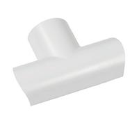 30mm x 15mm White Clip-Over 2 Way T-Splitter Trunking Adapter - Wall Conduit AV/TV | Loops