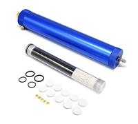 30Mpa Oil Water Separator PCP Air Compressor Pump 4500 Psi High Pressure Air Filter Diving Separator L300 mm OD50 mm with 8 mm Female and Male Quick Connector (Blue)